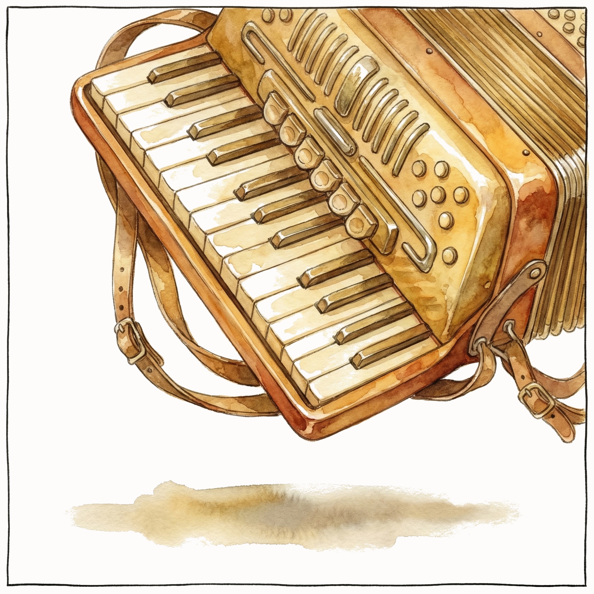 Pianoakkordeon Detailansicht Tastatur