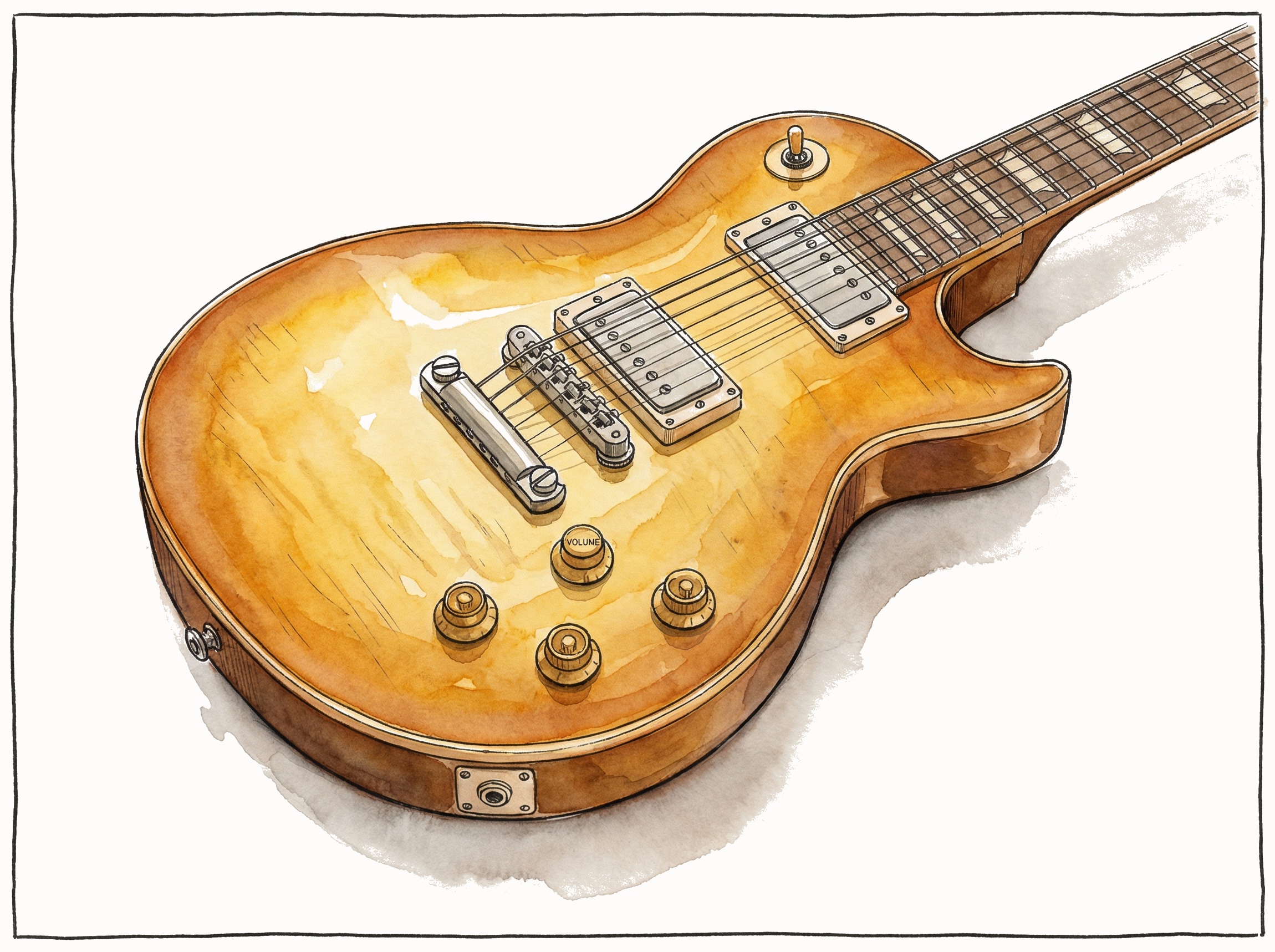 E-Gitarre Hals und Bünde Detail